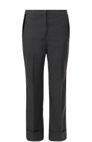 Укороченные расклешенные брюки со стрелками No. 21. Цвет: серый