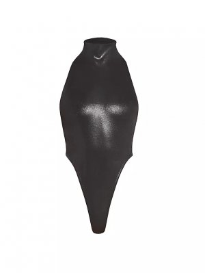 Боди-водолазка без рукавов с покрытием , черный Alaïa