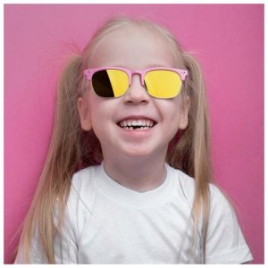 Очки солнцезащитные детские Round, оправа и дужки разного цвета, микс, 12.5 × 4.5 см Мастер К.