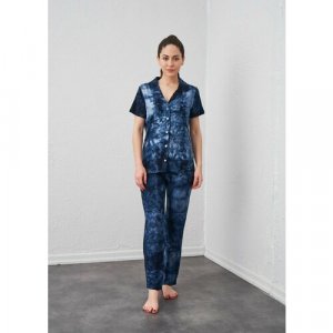Пижама , размер 50/52, белый, синий Relax Mode. Цвет: синий/белый