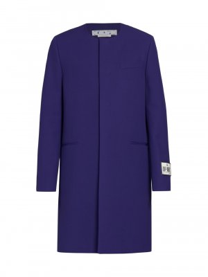 Шерстяное пальто с логотипом , фиолетовый Off-White
