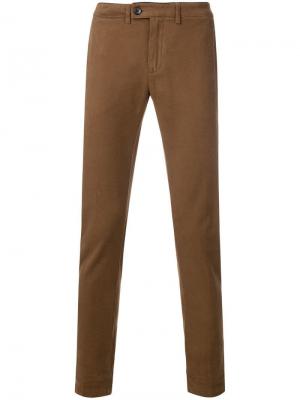 Классические брюки кроя слим Department 5. Цвет: коричневый