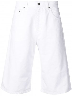 Джинсовые шорты свободного кроя MSGM. Цвет: белый
