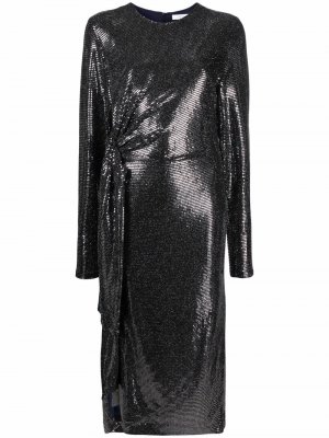 Драпированное платье David Stax с пайетками Roseanna. Цвет: серебристый