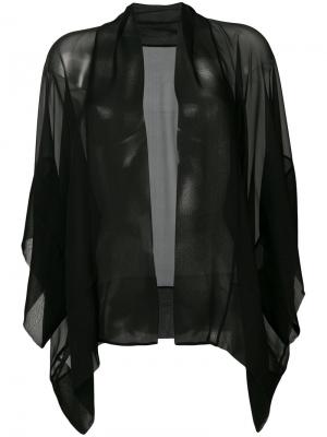 Прозрачный пиджак свободного кроя Alberta Ferretti. Цвет: чёрный