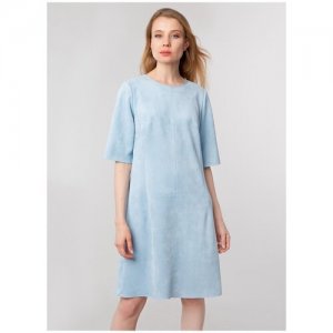 Платье однотонное 18, tailor, размер 44, голубой Avelon. Цвет: голубой