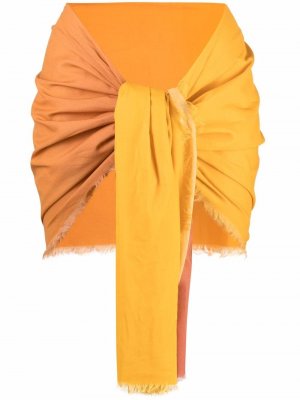 Пляжная юбка с эффектом омбре ZIMMERMANN. Цвет: желтый