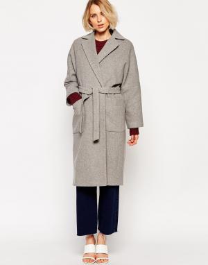 Oversize-пальто с большими карманами Helene Berman. Цвет: серый
