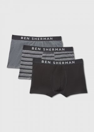Комплект из 3 серых боксеров с полосками , мультиколор Ben Sherman