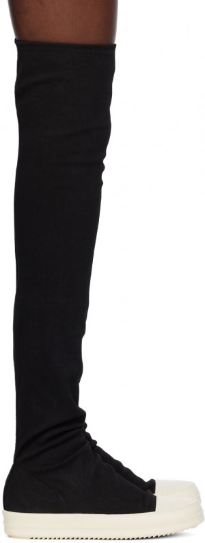 Черные высокие носки-сапоги Rick Owens Drkshdw
