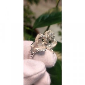 Перстень Саванна К-25034, серебро, 925 проба, родирование, фианит, размер 18, серебряный Альдзена. Цвет: серебристый