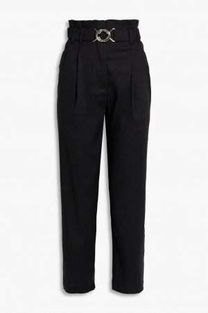 Укороченные зауженные брюки Atto из смесового льна DEREK LAM 10 CROSBY, черный Crosby