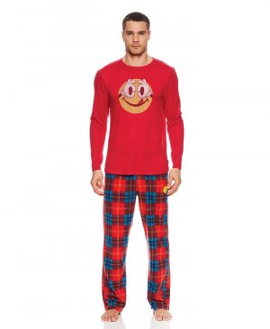 Мужской топ, шорты и пижама, комплект из 3 предметов , красный Joe Boxer