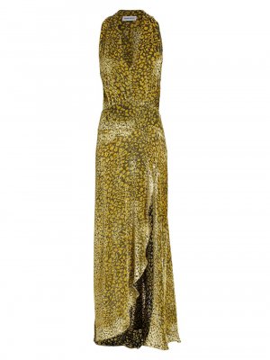 Макси-платье Paris Velvet с леопардовым принтом , желтый Adriana Iglesias