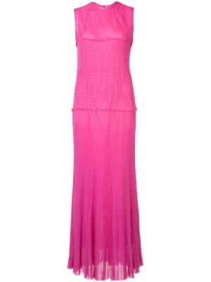 Длинное платье с плиссировками Calvin Klein 205W39nyc. Цвет: розовый