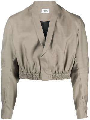 Укороченная куртка со сборками Vejas. Цвет: коричневый