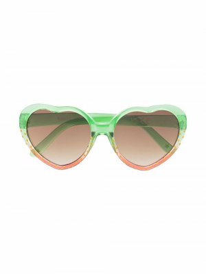 Солнцезащитные очки с оправой в форме сердца Molo. Цвет: зеленый