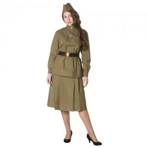 Взрослый женский военный костюм Солдатка (бязь) Вестифика