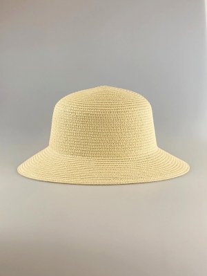 Кремовая соломенная шляпа-ведро Olivia, бежевый SVNX