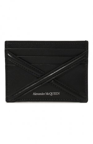 Кожаный футляр для кредитных карт Alexander McQueen. Цвет: чёрный