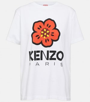 Футболка из хлопкового джерси с логотипом KENZO, белый Kenzo