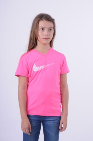 Футболка спортивная Nike. Цвет: розовый