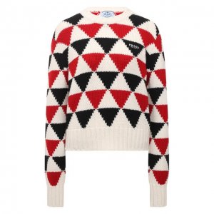 Кашемировый свитер Prada. Цвет: разноцветный