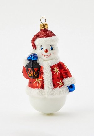 Игрушка елочная Грай Снеговик с фонарем. Цвет: красный