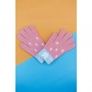 Перчатки , размер 4-6 лет, мультиколор Lucky Bear. Цвет: микс/розовый