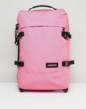 Розовый маленький чемодан на колесах Tranverz Eastpak. Цвет: розовый