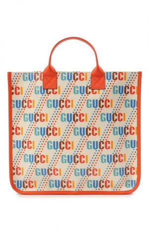 Хлопковая сумка Gucci. Цвет: разноцветный