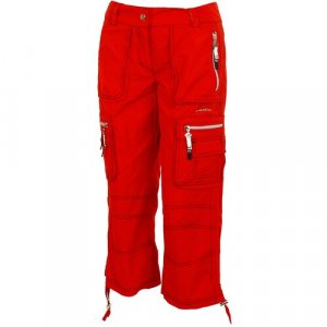 Капри  демисезонные, прямой силуэт, повседневный стиль, карманы, размер 42, красный Sportalm. Цвет: красный
