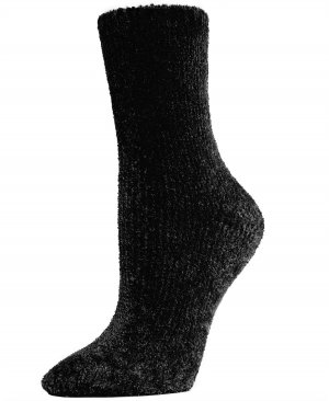 Велюровые женские носки Luxe Crew MeMoi, черный Memoi