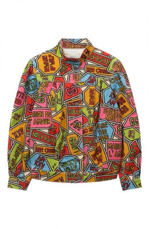 Джинсовая куртка Gucci. Цвет: разноцветный