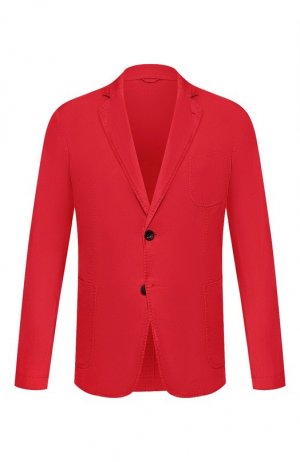 Пиджак из смеси льна и хлопка Giorgio Armani. Цвет: красный