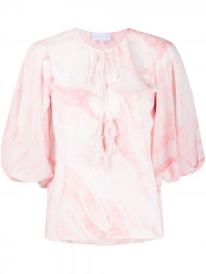 Блузка Monmouth с оборками Noon By Noor. Цвет: розовый