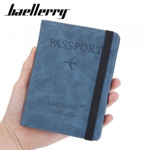 Для мужчин и женщин модные дорожные кошельки искусственная кожа держатель паспорта визитных карточек короткий кошелек наличных GZW Baellerry