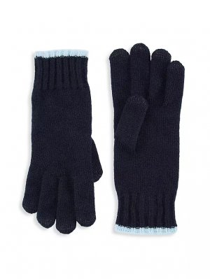 Перчатки из смесовой шерсти для сенсорного экрана , темно-синий Saks Fifth Avenue