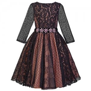 Платье , размер 6(116), черный Aletta. Цвет: черный