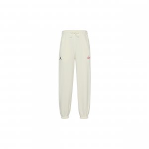 Embroidered Mid-Rise Jogger Pants with Drawstring Women Bottoms White FD4804-133 Jordan