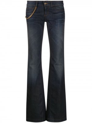 Расклешенные джинсы с цепочкой Gucci. Цвет: синий