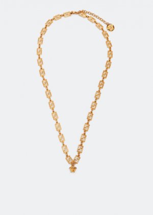 Ожерелье VERSACE Medusa Greca necklace, золотой