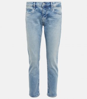 Узкие джинсы ex-boyfriend со средней посадкой Ag Jeans, синий Jeans