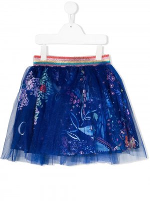 Мини-юбка Zinna с цветочным принтом NOON BY NOOR MINI. Цвет: синий