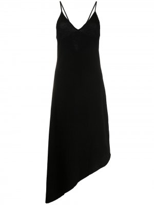 Платье миди с асимметричным подолом Thom Krom. Цвет: черный