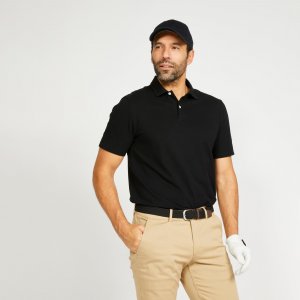 Рубашка-поло для гольфа с короткими рукавами Decathlon, черный INESIS