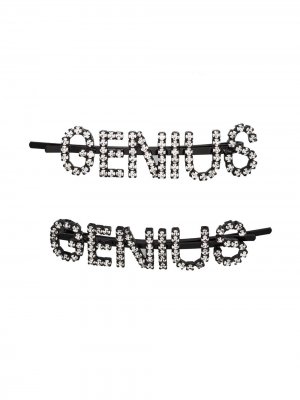 Набор Genius из двух заколок для волос с кристаллами Ashley Williams. Цвет: черный