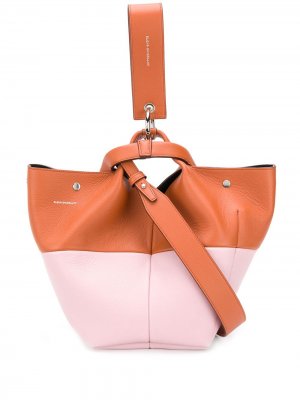 Двухцветная сумка на плечо Vanity Elena Ghisellini. Цвет: коричневый