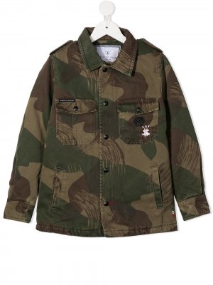 Куртка Teddy Bear в стиле милитари Philipp Plein. Цвет: зеленый