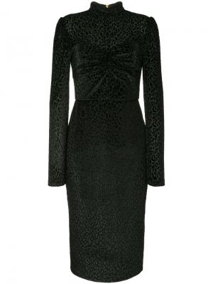 Платье Laurent с длинными рукавами Rebecca Vallance. Цвет: черный